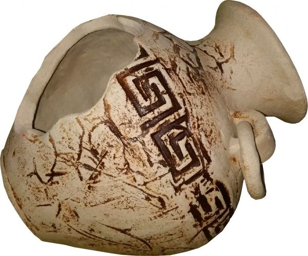 Горщик шамотний Амфора ариадна 4л коричневий 