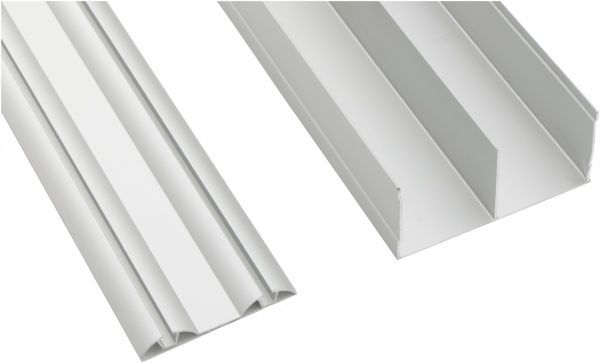 Направляющие рейки Doros 2,55 м 90x55 мм серебряный