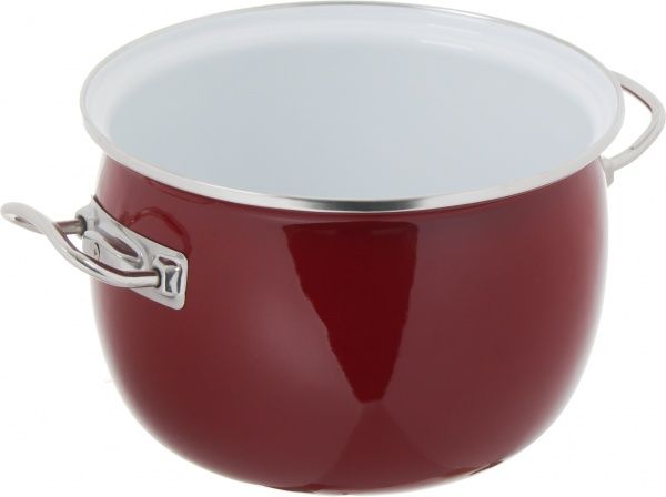 Кастрюля с крышкой сферическая эмалированная 5 л Бордо Bella Vita