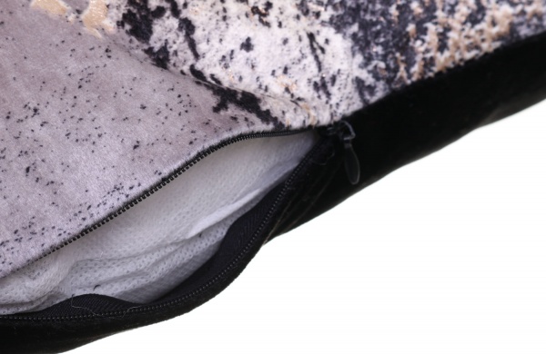 Подушка декоративная Мармур 45x45 см серый с принтом HOME&STYLING 