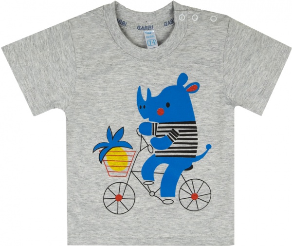 Футболка для хлопчиків для хлопчиків GABBI FT-22-3\1 р.80 сірий меланж 13129 