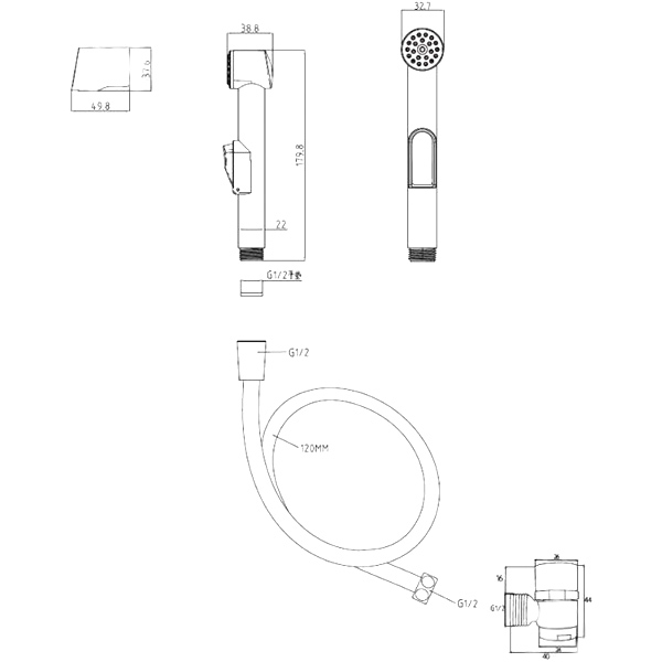 Набор для биде Mixxen ТРЕНД MXTP0465 