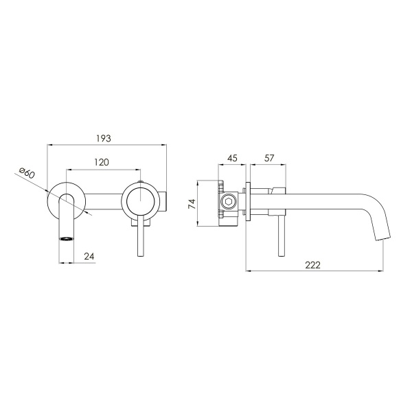 Смеситель для умывальника VOLLE CRUZE 1547.010306 графит
