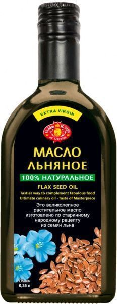 Масло Golden Kings of Ukraine Льняное 350 мл 