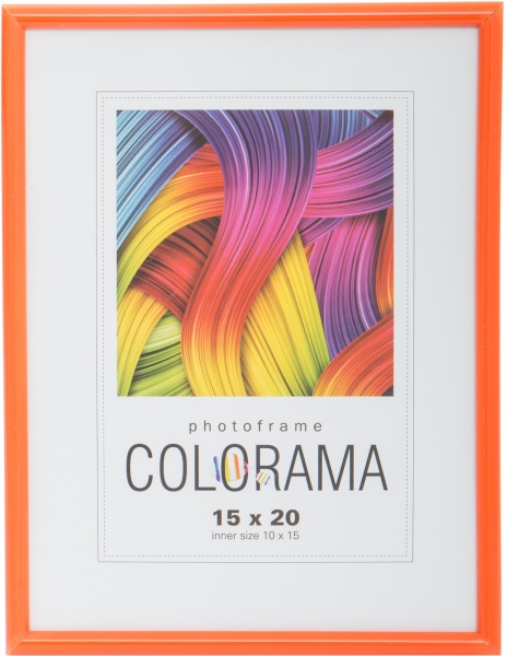 Рамка для фото LA-45 orange 1 фото 15х20/10x15 см помаранчевий 