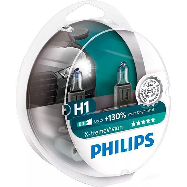 Лампа галогенна Philips 12258XV+S2 H1 P14.5s 12 В 55 Вт 2 шт