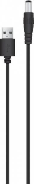 Кабель живлення Acclab USB to DC 5,5х2,5 мм 5V 1,5A (1283126552823) 1 м чорний 