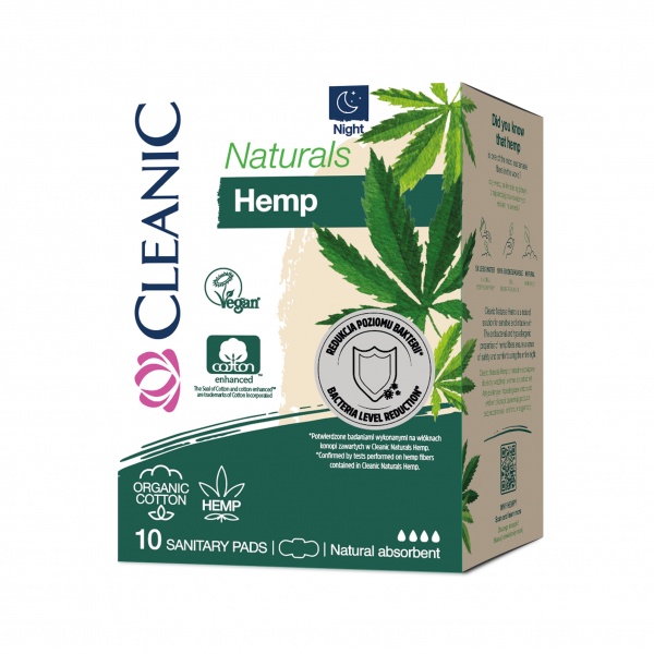 Прокладки гигиенические Cleanic Naturals Hemp 3 капли 10 шт.