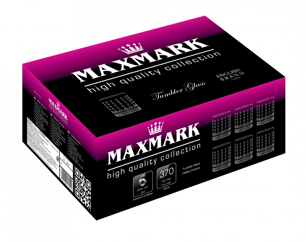 Набор стаканов низких Maxmark MK-GT1114 370 мл 6 шт.