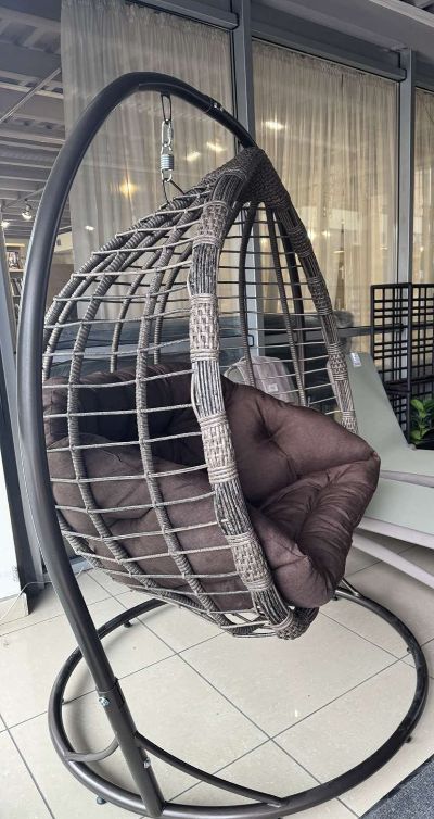 Кресло-кокон Rattwood двухместный миндаль 4174