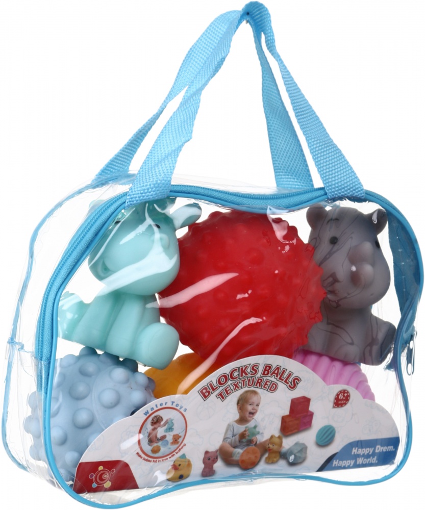 Набір іграшок для купання Jia Cheng м'ячики/фігурки текстурні барвисті OTG0975521