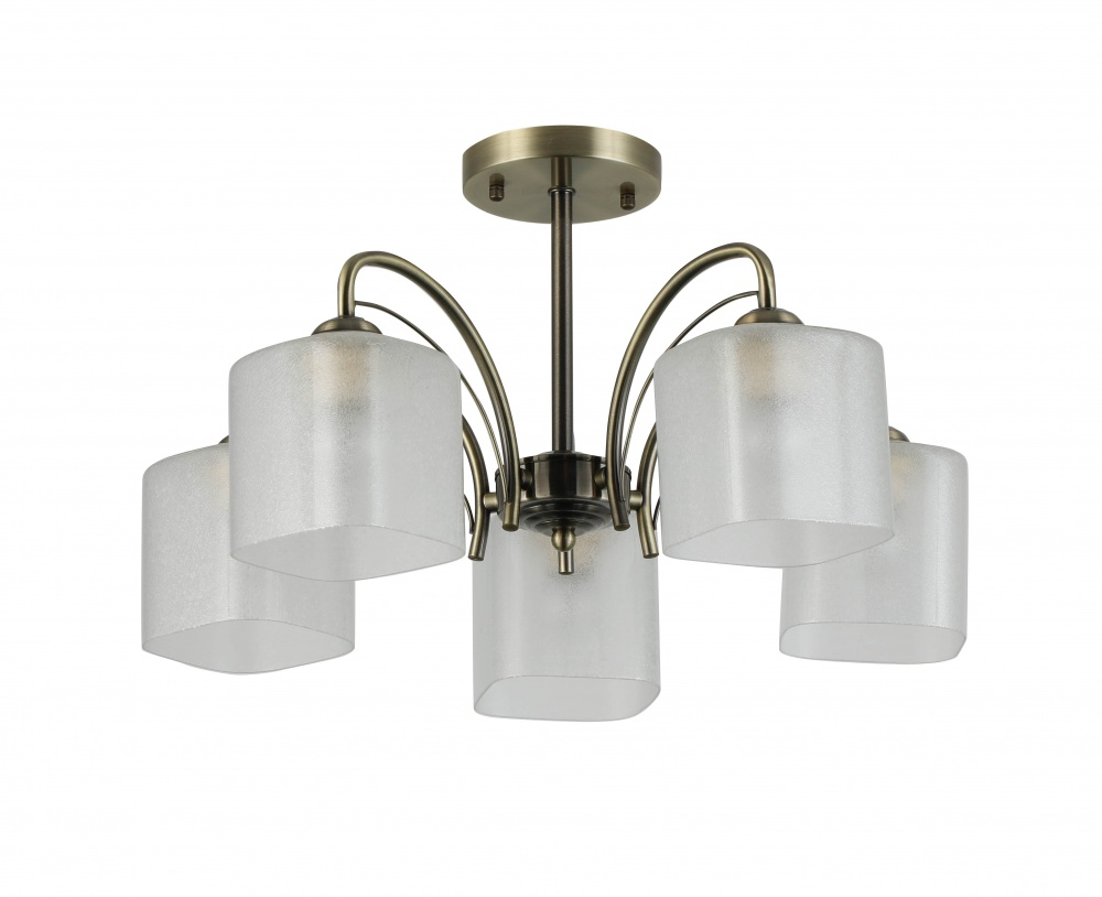 Люстра стельова Sensio Nubia 5x40 Вт E27 антична бронза/білий LS-07391/5W-E2740W