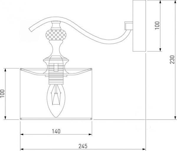 Бра Strotskis Ofelia 60070/1 1x40 Вт E14 никель/сатин 