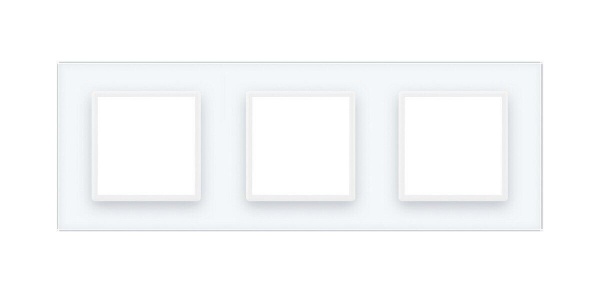 Рамка трехместная Livolo C7 универсальная белое стекло C7-SR/SR/SR-11