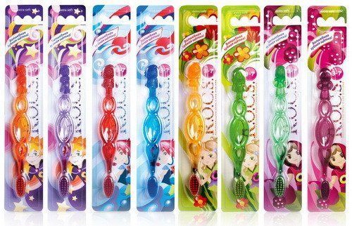 Детская зубная щетка R.O.C.S. Kids от 3 до 7 лет (цвет в ассортименте) очень мягкая 1 шт.