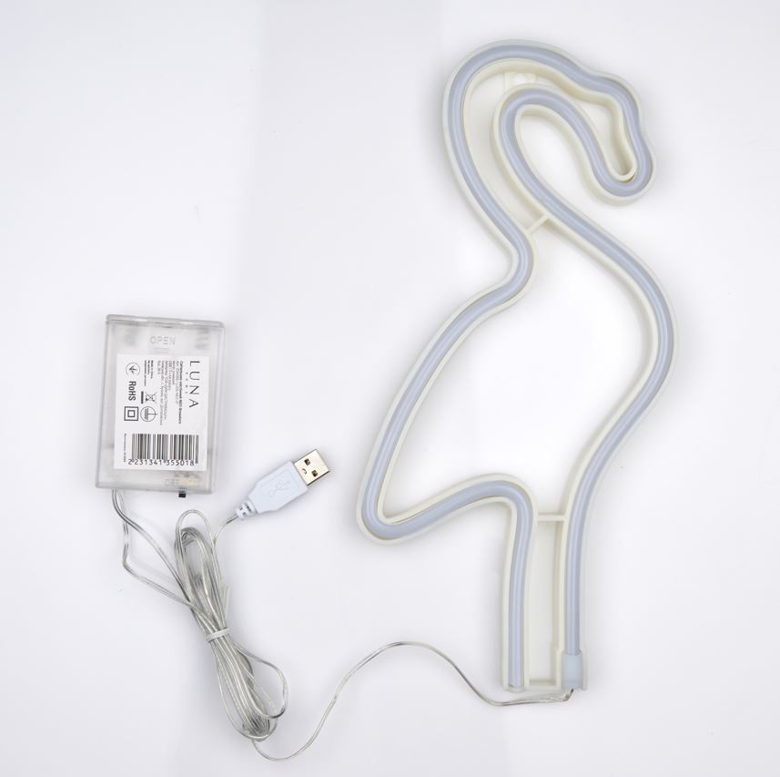 Неоновая вывеска Luna LUDS-NEO-37 Фламінго розовый