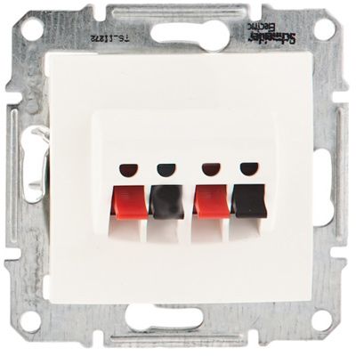 Розетка акустична Schneider Electric Sedna 4 контакти кремовий