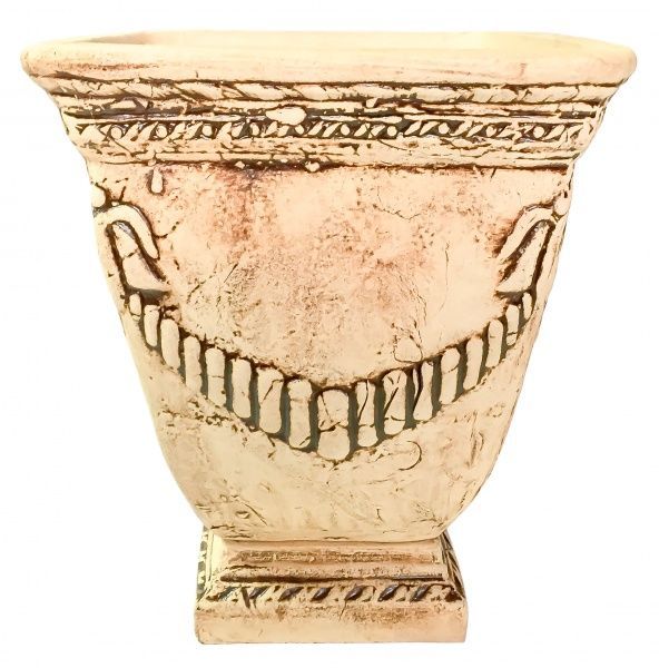 Горщик Квадрат В шамот 70 л коричневий 