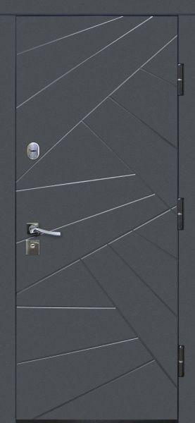 Двері вхідні TM Riccardi Urban 1-A графіт матовий / дуб ash line 2050х860мм праві