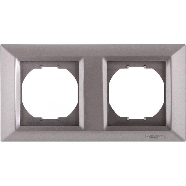 Рамка двомісна UP! (Underprice) Vesta горизонтальна сірий