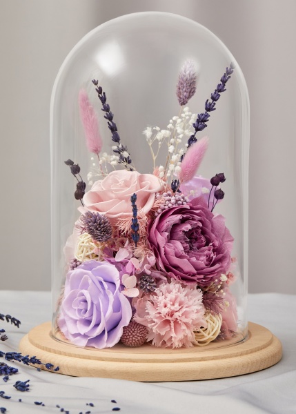 Квіткова композиція Floretta в колбі Лавандова ніжність M