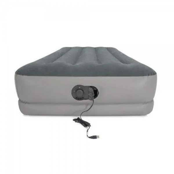Матрас надувной Intex 203х152 см серый