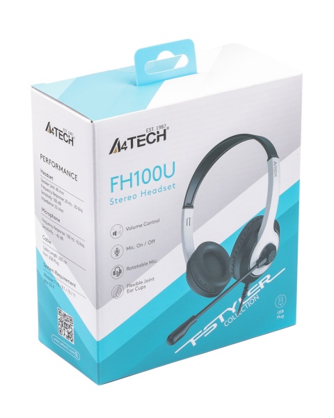 Гарнітура A4Tech FH100U black/white (FH100U (Panda)) 