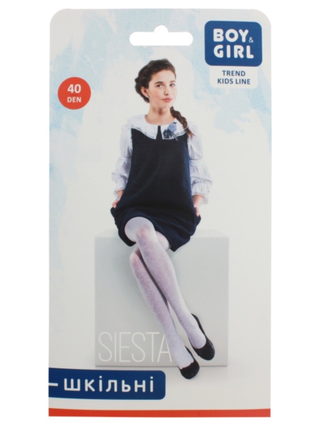 Колготки для девочек Boy&Girl Siesta 40 Den р.152-158 белый 