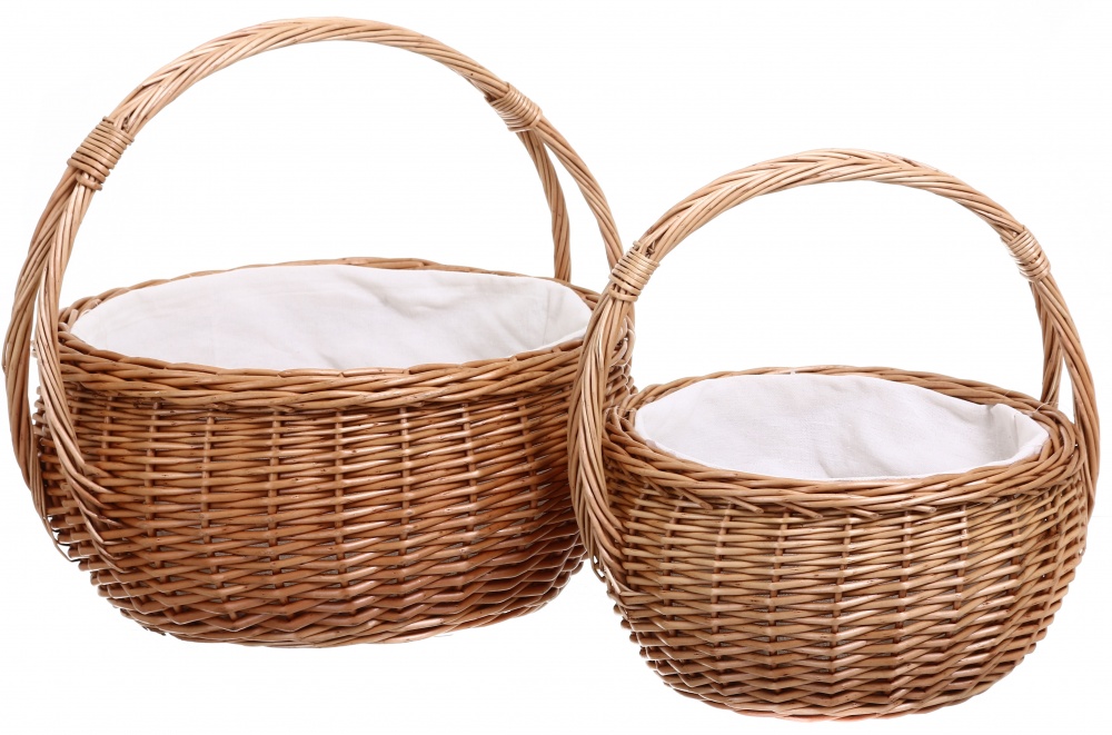 Кошик плетений з текстилем 27х14/27 см TC23-11-2