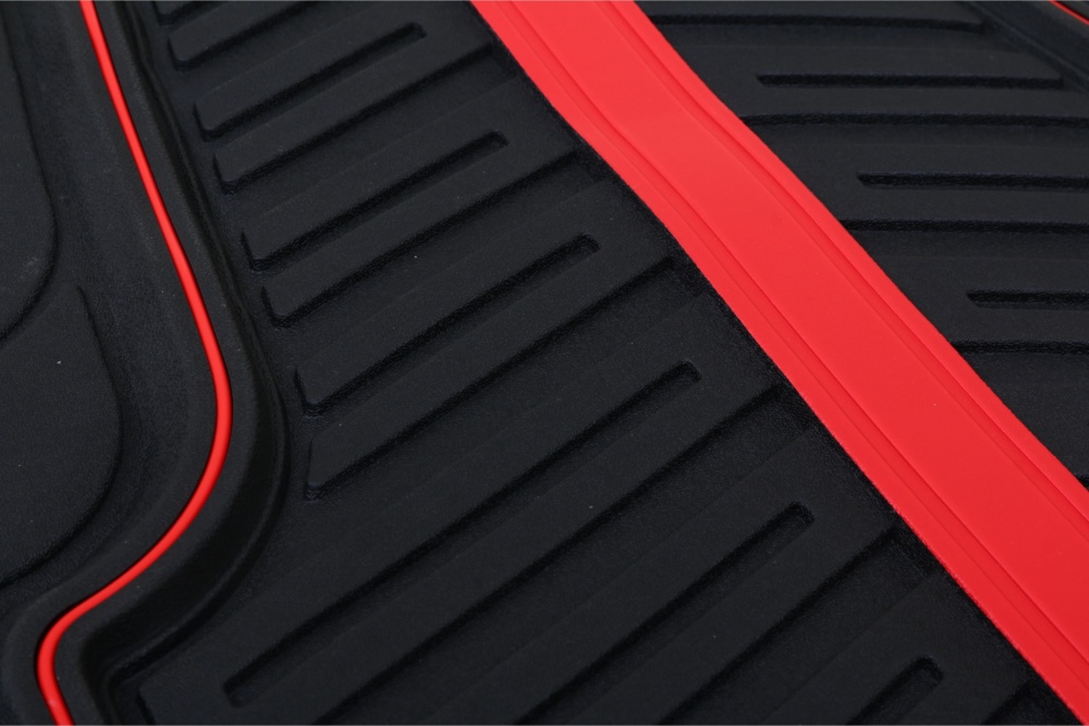 Килимки автомобільні Auto Assistance передні AA24101FR 2 шт. чорний/червоний універсальні