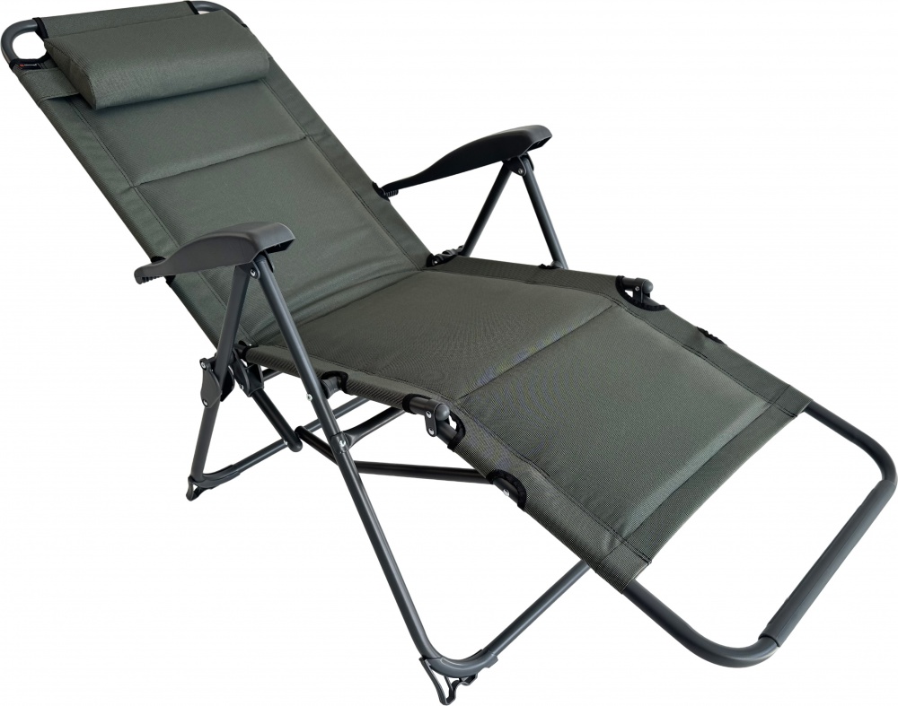 Шезлонг розкладний Grilland SX-3219-1 64x114 см темно-зелений