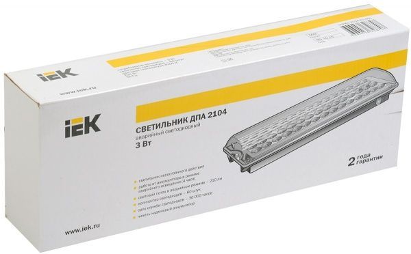 Светильник аварийный IEK ДПА 2104 3 Вт 60 LED белый 