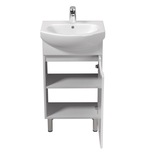 Тумба напольная Мойдодыр Tetris White 50 с умывальником Runa 50