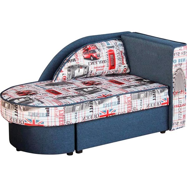 Тахта Берегиня Домовенок правая 1410x770x740 мм синий