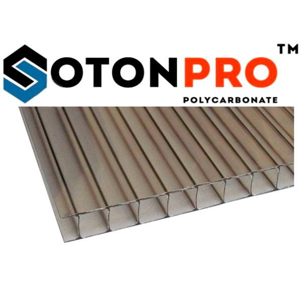 Полікарбонат стільниковий SOTON Pro 8 мм 3000х1050 мм бронзовий