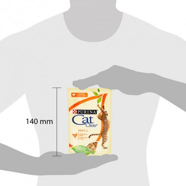 Корм Purina Cat Chow Adult 1+ с курицей и цукини в желе 85 г
