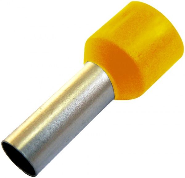 Наконечник втулковий E.NEXT e.terminal.stand.e1008.yellow ізольований 1,0 кв.мм 100 шт. жовтий 