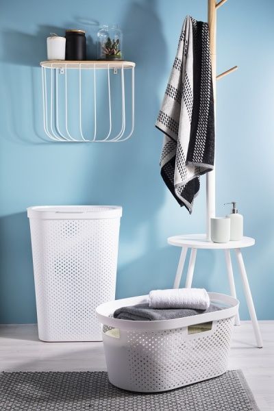 Корзина для белья Curver Infinity 40 л 590x390x270 мм белый 