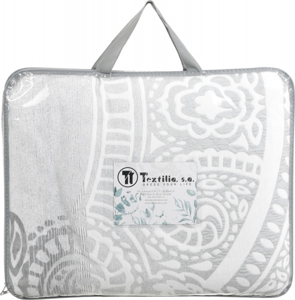 Покривало Nica C8 235x270 см Textilia білий із сірим 