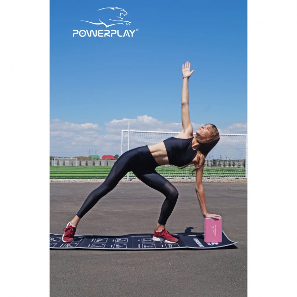 Блок для йоги PowerPlay OS PP_4006_Pink_Yoga_Brick рожевий 