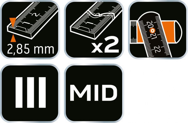Линейка раскладная NEO tools 74-020 Линейка раскладная NEO 74-020 деревянная 2 м. бело-желтая 