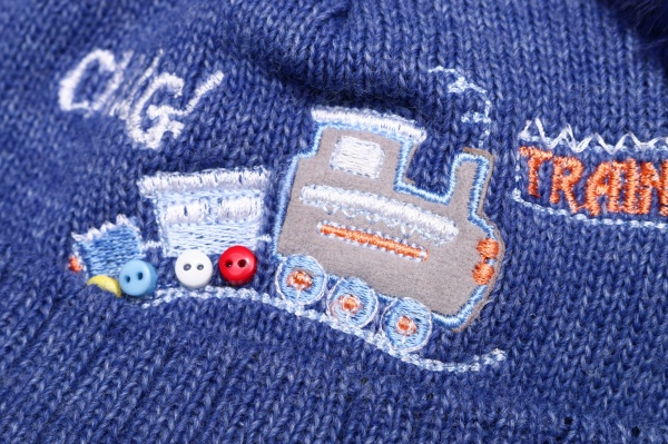 Шапочка детская для мальчика Kraft+ р.42-44 меланж/джинс 2052 