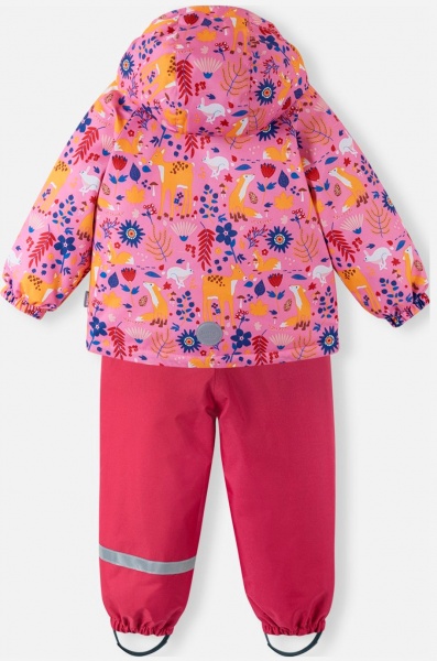 Костюм зимовий для дівчаток Lassie Oivi зріст 92 світло-рожевий із принтом 7100020A 
