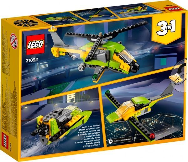 Конструктор LEGO Creator Пригоди на гелікоптері 31092