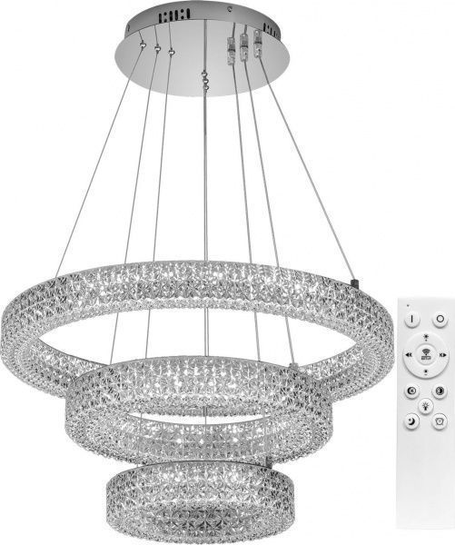 Люстра светодиодная Hopfen 140 Вт хром AKRILIKA 100R 140W 