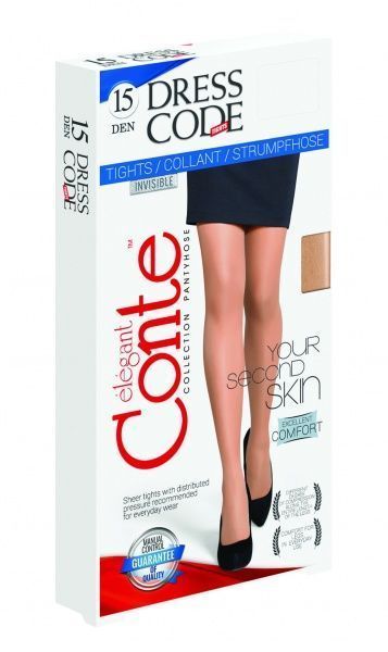 Колготки женские Conte Dress Code р. 4 15 den бронзовый 1 пар 