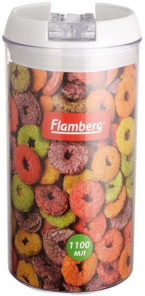 Банка для сипучих Intra Round 1100 мл Flamberg
