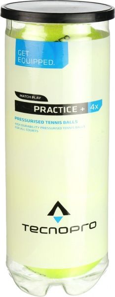 Набор мячей для тенниса TECNOPRO Practice+ 204923 4 шт./уп. 
