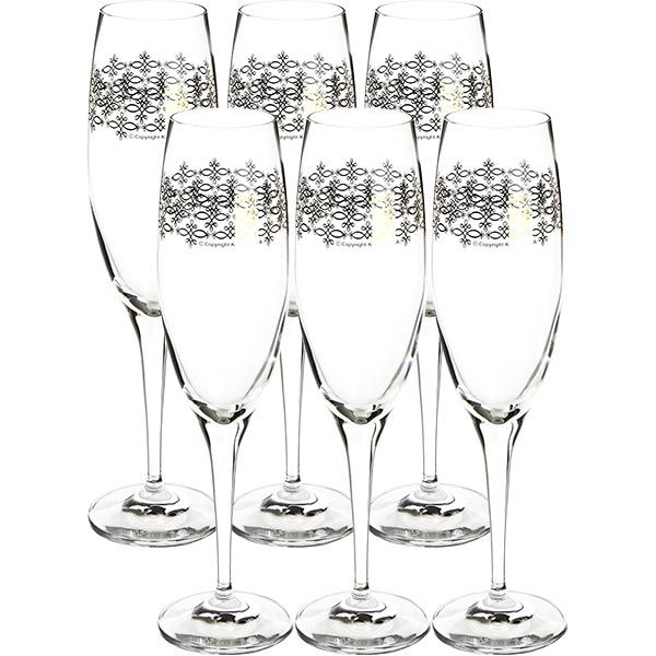 Набор бокалов для шампанского Decoline 200 мл 6 шт. Krosno