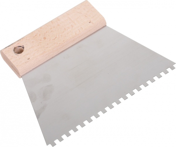 Шпатель зубчатый для клеевых растворов 150 мм зубчатый BauGut BT-528-00-00